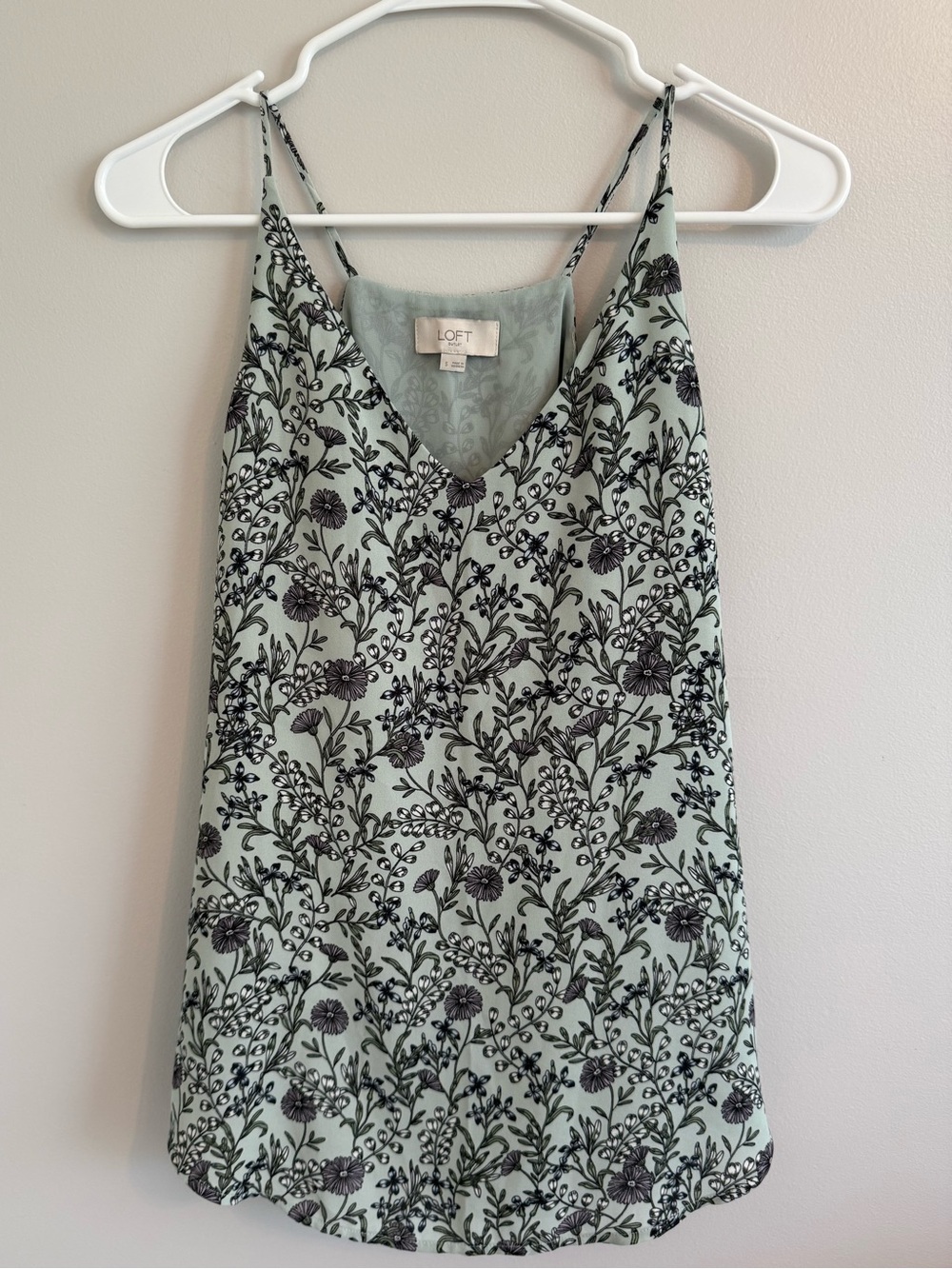 LOFT Mint Green Floral Print Cami